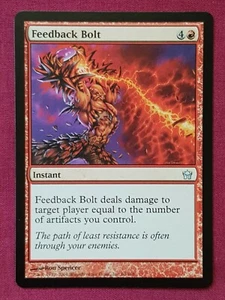 Magic The Gathering FIFTH DAWN FEEDBACK BOLT red card MTG - Picture 1 of 2