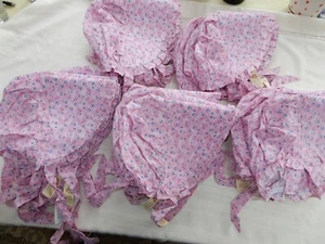 New Prairie Sun Bonnet Hat Pink Floral Lot of 50 Wholesale lot 100% cotton - Picture 1 of 8