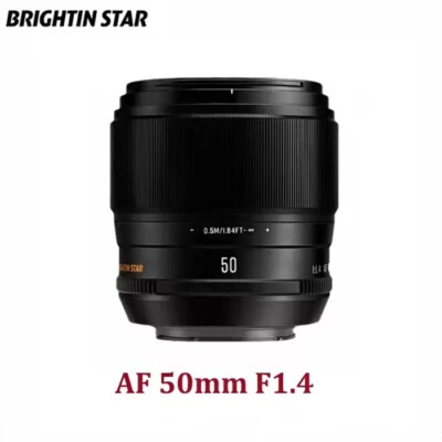 Lente de enfoque automático de gran apertura Brightin Star 50 mm F1.4 APS-C para Fujifilm Fuji X Foto 1 de 4
