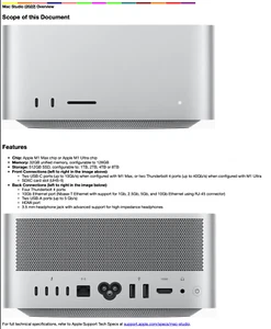 Apple Mac Studio 2022 Technician Guide Service Manual - Picture 1 of 12