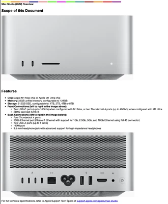 Apple Mac Studio 2022 Technician Guide Service Manual - Image 1 of 4