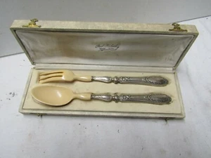 COFFRET COUVERT SALADE MANCHE ARGENT MINERVE  - Imagen 1 de 3