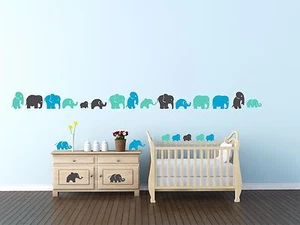 Elefanten Kinderzimmer Tiere Wandkunst Aufkleber Vinyl Dekor Zuhause Zitat Zimmer - Bild 1 von 1