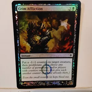 GRIM AFFLICTION (FOIL) --- MTG -- NEW PHYREXIA --- NM - Picture 1 of 1