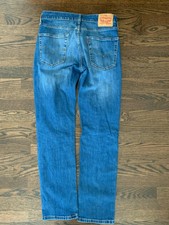 MEN'S LEVI STRAUSS CO 514 SLIM FIT STRAIGHT LEG BLUE DENIM JEAN SZ 30 X 32