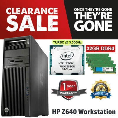 18-CORE HP Z640 Workstation Xeon E5-2695v4 32GB DDR4 Quadro K620 512GB SSD + 2TB - Image 1 of 4