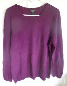 Neu mit Etikett Charter Club - Black Cherry - Kaschmirpullover mit Rundhalsausschnitt - Größe XL - Bild 1 von 1
