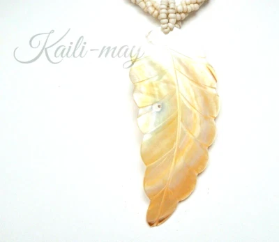 Mother of pearl shell Necklace Handmade pendant charms from nature - Image 1 of 4