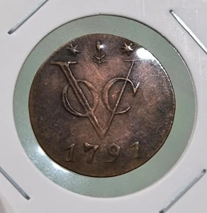 1791 Dutch Netherlands Voc Duit New York Penny Gelderland Copper Coin_L7 - Picture 1 of 4
