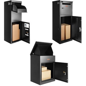 VEVOR Paketbriefkasten Paketbox Paketkasten Briefkasten Schwarz Verzinkter Stahl - Bild 1 von 37