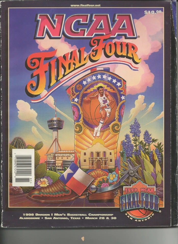 1998 NCAA FINAL FOUR College Basketball Program KENTUCKY, UTAH, NORTH CAROLINA  - Image 1 of 1