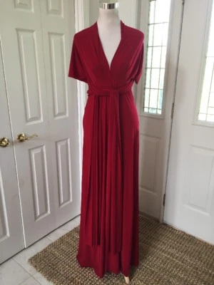 $209 ВЫПУСК НЬЮ-ЙОРК ТРАНСФОРМИРУЕМЫЙ ПОЯС ПЛАТЬЕ РАЗМЕР L БОЛЬШОЙ КРАСНЫЙ  - Изображение 1 из 4