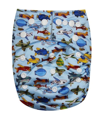 SEE DIAPERS ONE SIZE BABY CLOTH DIAPER WITH 2 INSERTS - MICROFLEECE INNER - NEW - Image 1 of 3
