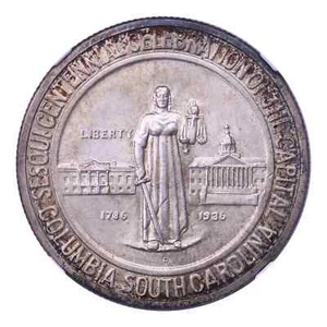 1936 D Columbia Commemorative Half Dollar NGC MS66 - Picture 1 of 4
