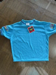 vintage NWT kids oshkosh B’gosh Shirt Beach Waver 90s Color Wave Blue Purple - Picture 1 of 7
