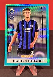 ⚽️CHARLES DE KETELAERE RC 2020-21 Topps Merlin Aqua Prizm Refractor Rookie #3⚽️ - Picture 1 of 3