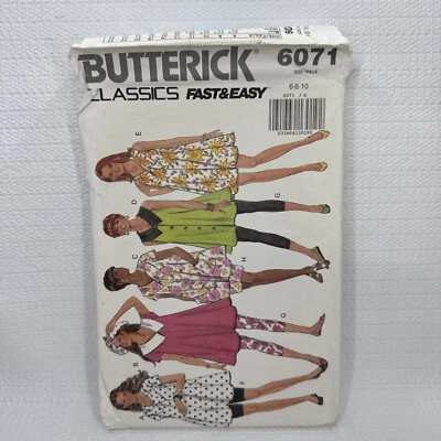 Camisa de Maternidad Butterick 6071 Leggings Pantalones Cortos Falda Patrón Fácil 6-10 *sin Cortar Foto 1 de 4