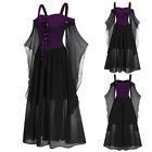 Women Gothic Renaissance Bellatrix Steampunk Camisole Off-Shoulder Sleeve Dress