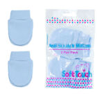 Newborn Baby Anti Scratch Mittens, Blue, Pink, White, 100% Cotton, 2 Pair Pack