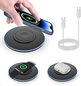 3 in 1 Wireless Charging Pad, Travel Portable 5W Charger Station - Picture 1 of 5