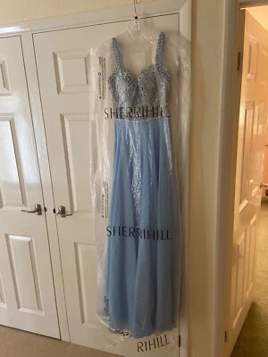 Sherri Hill Light Blue Prom Dress, size 0, excellent condition  - Image 1 of 4