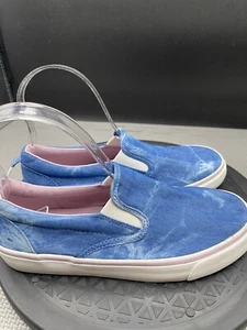 Old Navy Canvas Sneakers Womens Size 9 Blue Denim Slip On Shoes - Picture 1 of 12