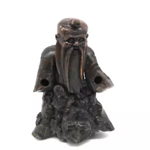 Chinesische geschnitzte Figur aus Wurzelholz 19.Jhd Shou Lao - Bild 1 von 6