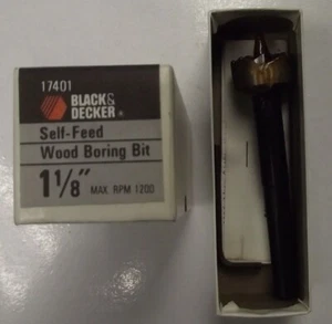 Black & Decker 17401 1-1/8" Self Feed Wood Boring Drill Bit USA - Picture 1 of 1