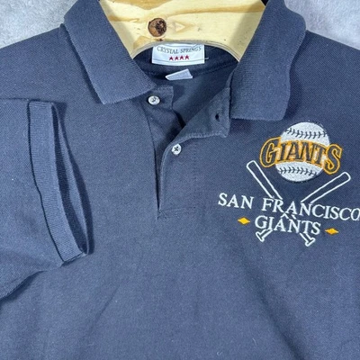 VINTAGE 90s San Francisco Giants Polo Shirt Men's XL 100% Cotton Made In USA - Image 1 of 4