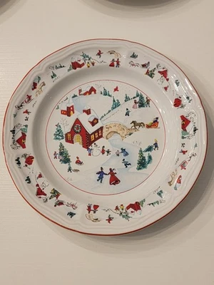 4 platos de ensalada/postre vintage Farberware blanco Navidad 1995 #391 7,5 pulgadas Foto 1 de 4