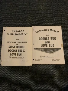 ORIGINAL-WILLIAMS-DOODLE BUG & LOVE BUG-INSTRUCTION MANUAL & CATALOG SUPPLEMENT - Picture 1 of 7