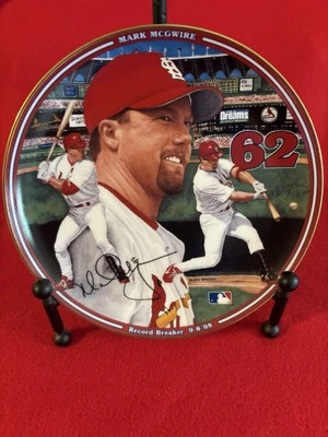 Mark McGwire Bradford Exchange Limited 1998 numerado récord de 62 placas Foto 1 de 2