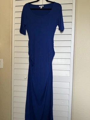 Motherhood Maternity Royal Blue Ruched Stretchy Sleeveless Dress Medium - Image 1 of 4