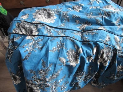 DESSUS DE LIT  DECOR " TAHITI"  TISSU GRAND TEINT /ANNEE 1960 LIT 140 - Photo 1/4