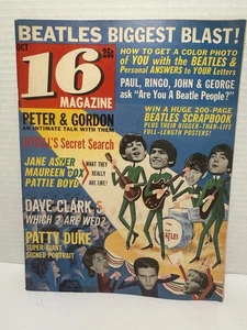 16 Magazine October 1964 The Beatles Multiple Cut Outs, Magazine AS IS - Imagen 1 de 16