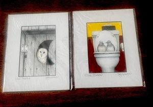 Two 2011 Don McMahons Birds On Things, Hoo Tooted & “Stool pigeon” 8x10 Signed - Picture 1 of 8