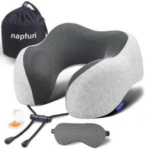Almohada de Cuello para Viajar, Almohada de Cuello de Viaje para Avión 100% Pura Memoria F... - Imagen 1 de 6