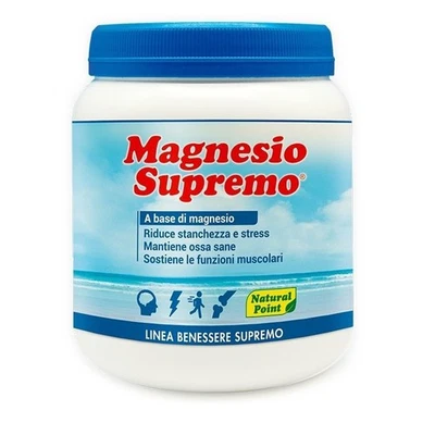 NATURALPOINT Natural Point Magnesio Supremo 300 gr -Integratore Per Stanchezza e Stress