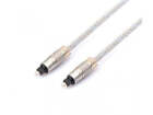 Reekin Toslink optisches Audio-Kabel - 2 0m SLIM (Silber/Gold)