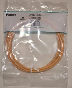 Panduit Pan-Net TX6 Cat6 UTP 7ft Patch Cord Stranded Orange UTPSP7ORY - Picture 1 of 2
