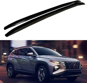 2Pcs Fits for Hyundai Tucson NX4 2022-2025 Black Roof Rail Rack Side Rail Bar - Picture 1 of 7