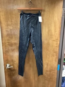 Women "Commando black faux leather stretchy pants. Size Med - Picture 1 of 2