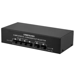 Caja conmutadora de audio de 4 vías/6 vías altavoz divisor selector sin pérdidas para amplificador - Imagen 1 de 12