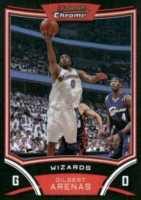 H193 Gilbert Areans 2008-09 Bowman cromo refractor 82/499 #30 Wizards SP Foto 1 de 2