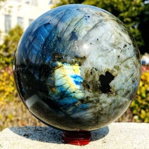 6.32LB Natural Magnífico Labrador Bola Cuarzo Cristal Piedra Espécimen Curación - Imagen 1 de 18