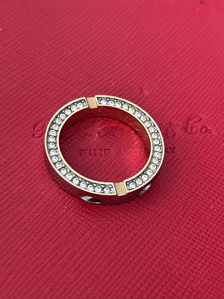 Colgante Círculo de Eternidad Vintage Tono Oro Plata Circonitas Cúbicas Foto 1 de 4