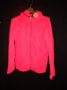 NWT SO GIRLS HOODED SHERPA JACKET COLOR SWEET MELON SIZE 16 LONG SLEEVE - Picture 1 of 3