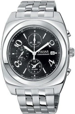 Pulsar Men's PF3289 Alarm Chronograph Stainless Steel Watch - Image 1 of 2