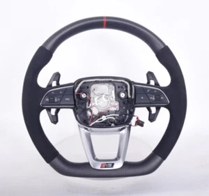 OEM AUDI RSQ8 RSQ7 SQ8 SQ7 RS AUDISPORT CARBON FIBER HEAT STEERING WHEEL - Picture 1 of 5