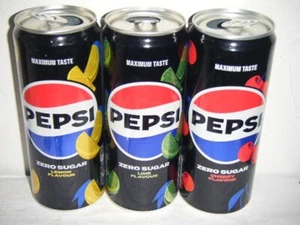 2024 Belgium pepsi cola different flavours 3 cans set 330ml empty - Picture 1 of 1